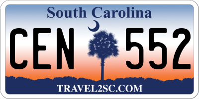 SC license plate CEN552