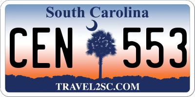 SC license plate CEN553