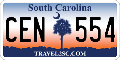 SC license plate CEN554
