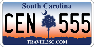SC license plate CEN555