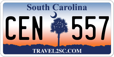 SC license plate CEN557