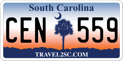 SC license plate CEN559