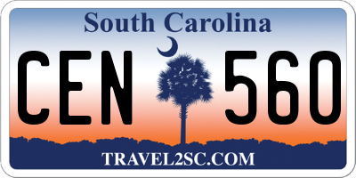 SC license plate CEN560