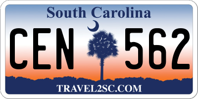 SC license plate CEN562