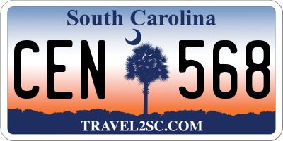 SC license plate CEN568