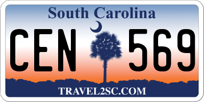 SC license plate CEN569