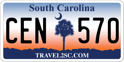 SC license plate CEN570