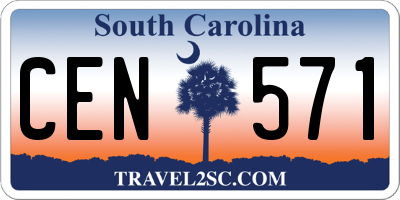 SC license plate CEN571