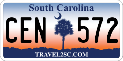 SC license plate CEN572