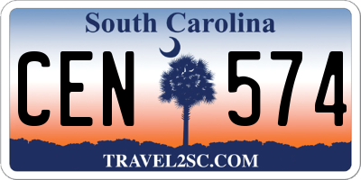 SC license plate CEN574