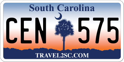 SC license plate CEN575