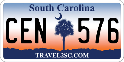 SC license plate CEN576