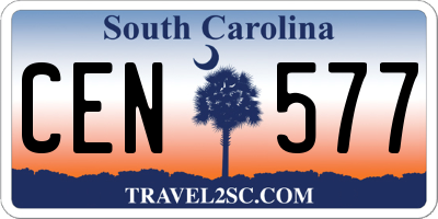 SC license plate CEN577