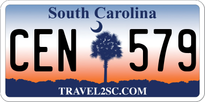 SC license plate CEN579