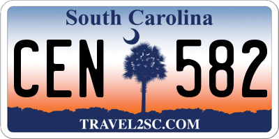 SC license plate CEN582