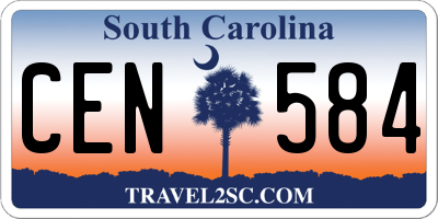 SC license plate CEN584