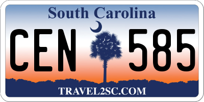 SC license plate CEN585