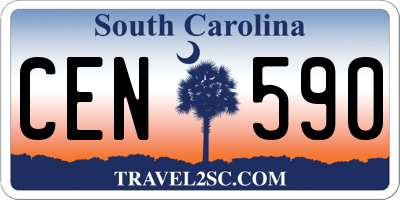 SC license plate CEN590