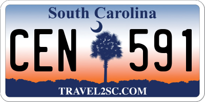 SC license plate CEN591