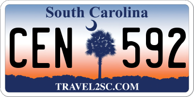 SC license plate CEN592