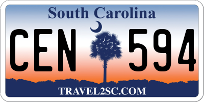 SC license plate CEN594