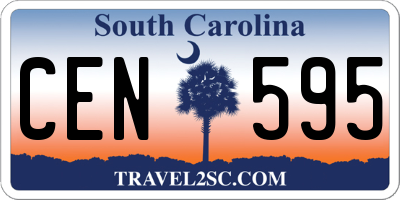 SC license plate CEN595