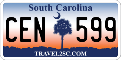 SC license plate CEN599