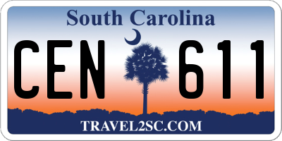 SC license plate CEN611