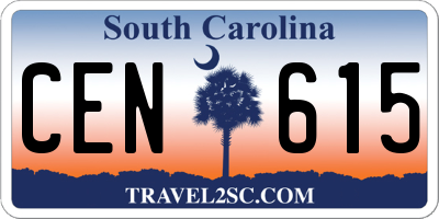 SC license plate CEN615