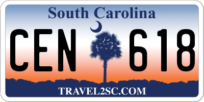 SC license plate CEN618