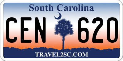 SC license plate CEN620