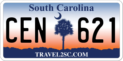 SC license plate CEN621