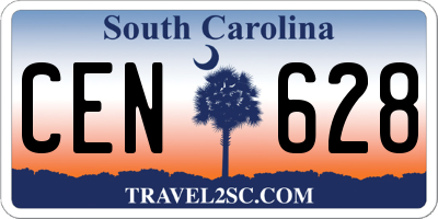 SC license plate CEN628