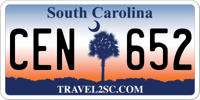 SC license plate CEN652