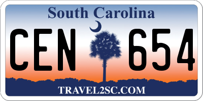 SC license plate CEN654