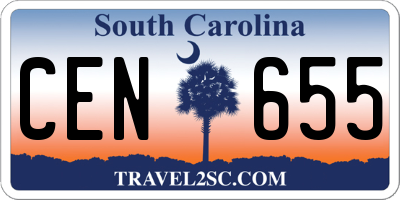 SC license plate CEN655