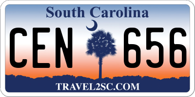 SC license plate CEN656