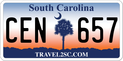 SC license plate CEN657