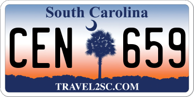 SC license plate CEN659