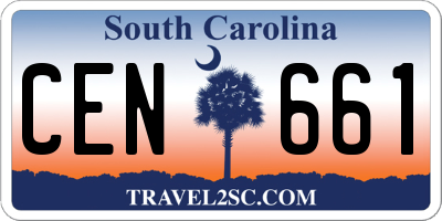 SC license plate CEN661