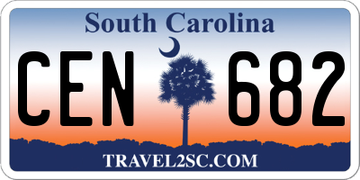 SC license plate CEN682