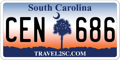 SC license plate CEN686