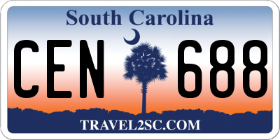SC license plate CEN688