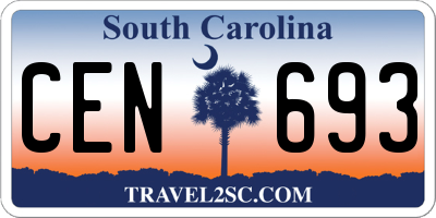 SC license plate CEN693
