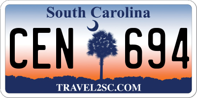 SC license plate CEN694