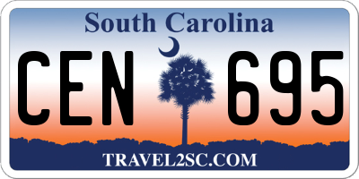 SC license plate CEN695