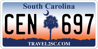 SC license plate CEN697