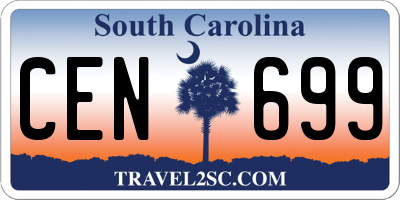 SC license plate CEN699