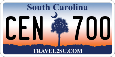 SC license plate CEN700