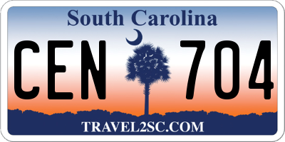 SC license plate CEN704